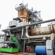 Rotary kiln processing waste containing PFAS.